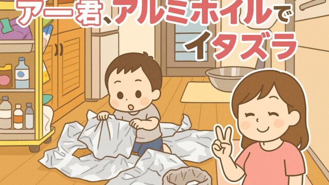 20250728_アー君、アルミホイルで大イタズラ