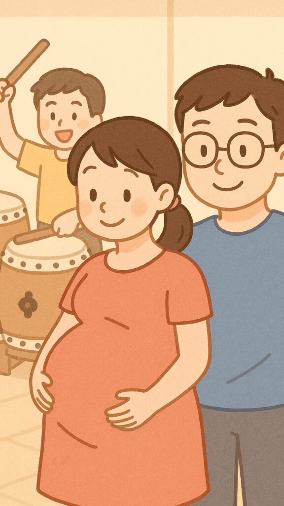 シーン1_朝の太鼓教室へご挨拶