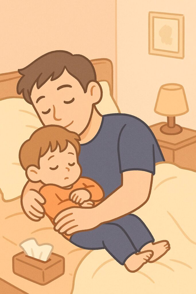 シーン3（パパと一緒にお昼寝へ）