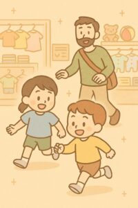 シーン6_西松屋でお友達を追いかけるアー君