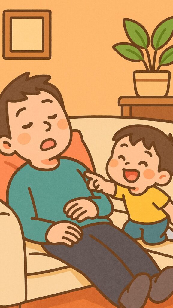 シーン8_寝かしつけ大苦戦の夜