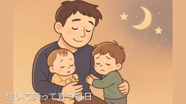 20250918_【2歳と0歳】熱と夜泣きのダブルパンチ、それでも支え合えた夜