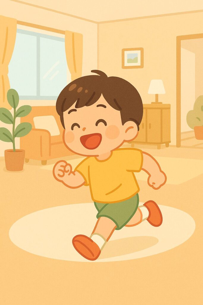 シーン1_実家で元気いっぱいに走り回るアー君