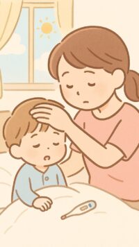 シーン1_朝の発熱に気づく瞬間