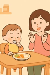 シーン3（アー君の食事の上手さに驚き）