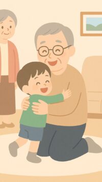 シーン3：パパの実家でアー君大はしゃぎ