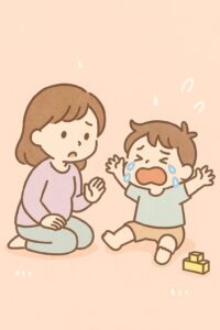 シーン4_ギャン泣きの嵐（お昼寝後の大泣きで、ママが困惑しているシーン）