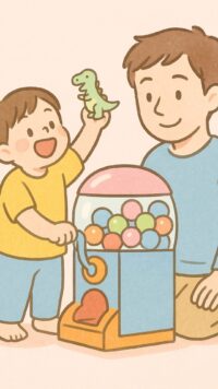 シーン6_ガチャガチャで恐竜ゲット