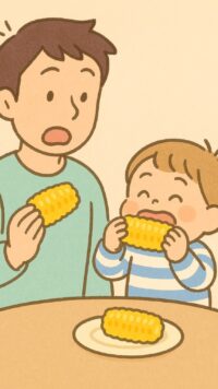 シーン6「パパの分まで食べちゃった！」