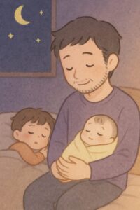 シーン8_夜中の破水とそーちゃん誕生