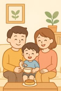 シーン8（家族でほっとしたひととき）