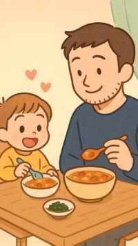 シーン4_夕方のお迎えと夕食