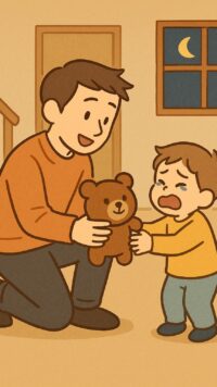 シーン6_ぬいぐるみで安心