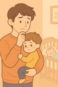 シーン8_便秘の心配と二人育児の実感