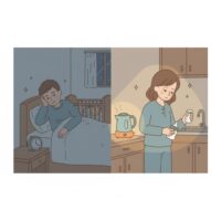 シーン1- 夜中の目覚めとミルクの準備