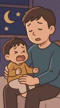 シーン1_夜泣きに起こされる